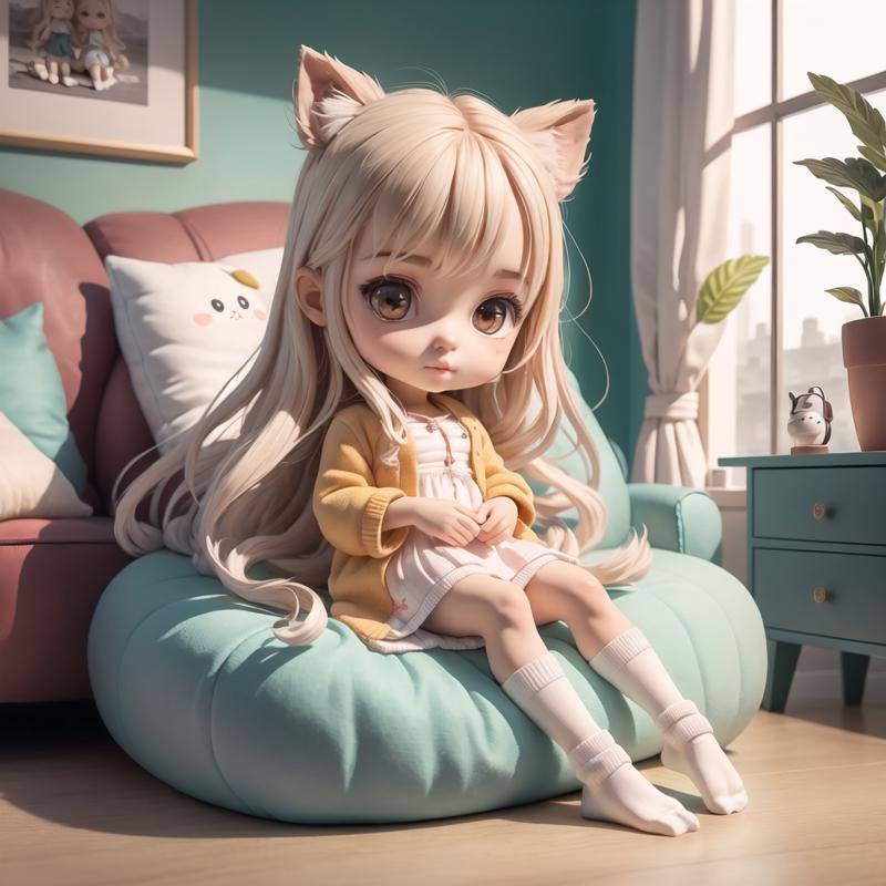 00482-3292628928-(masterpiece_1.331),best quality,illustration,(1girl),chibi,(long hair_1.2),socks,sitting ,sofa,cozy,indoors,(soft lighting_1.1).png